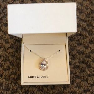 16” Pear Cubic Zirconia Neacklace